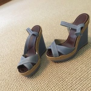 Baby blue sandal heels size 7